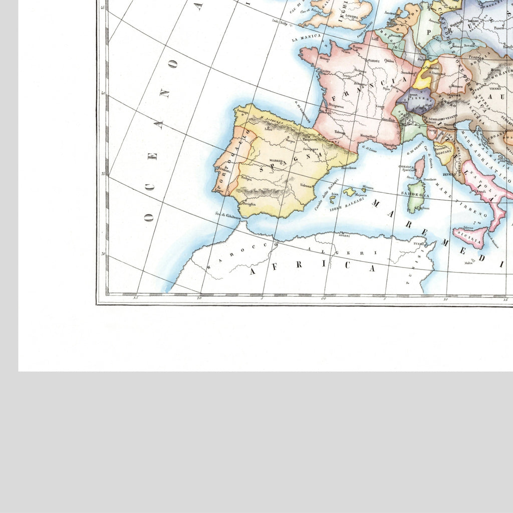 Kirchenatlas | Europa | Vintage Map