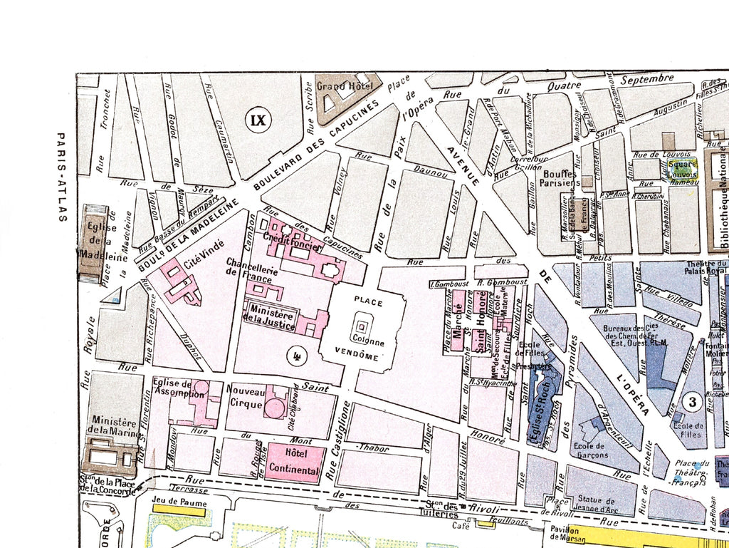 Paris | 1900 | 01. Arrondissement | Vintage Map