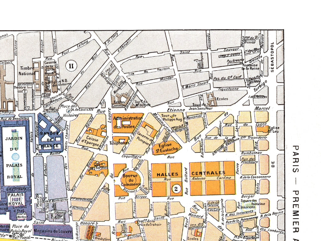 Paris | 1900 | 01. Arrondissement | Vintage Map