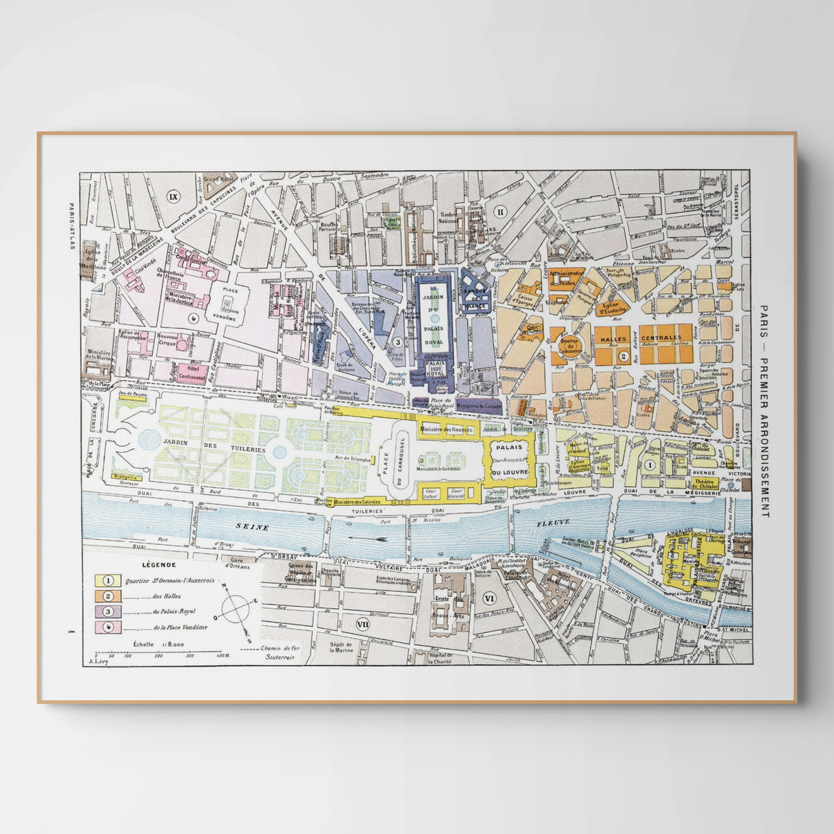 Paris | 1900 | 01. Arrondissement | Vintage Map