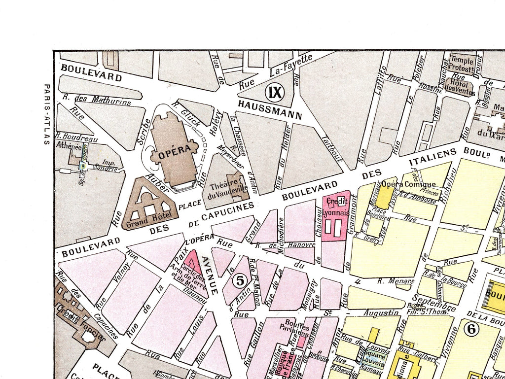 Paris | 1900 | 02. Arrondissement | Vintage Map