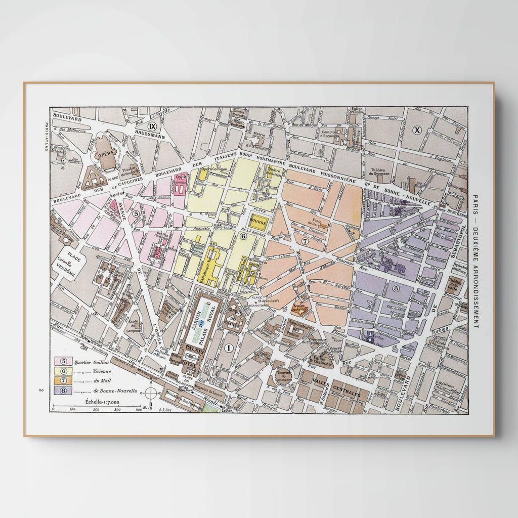 Paris | 1900 | 02. Arrondissement | Vintage Map