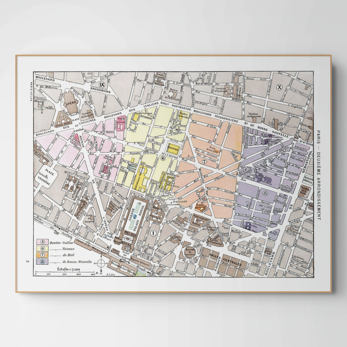 Paris | 1900 | 02. Arrondissement | Vintage Map