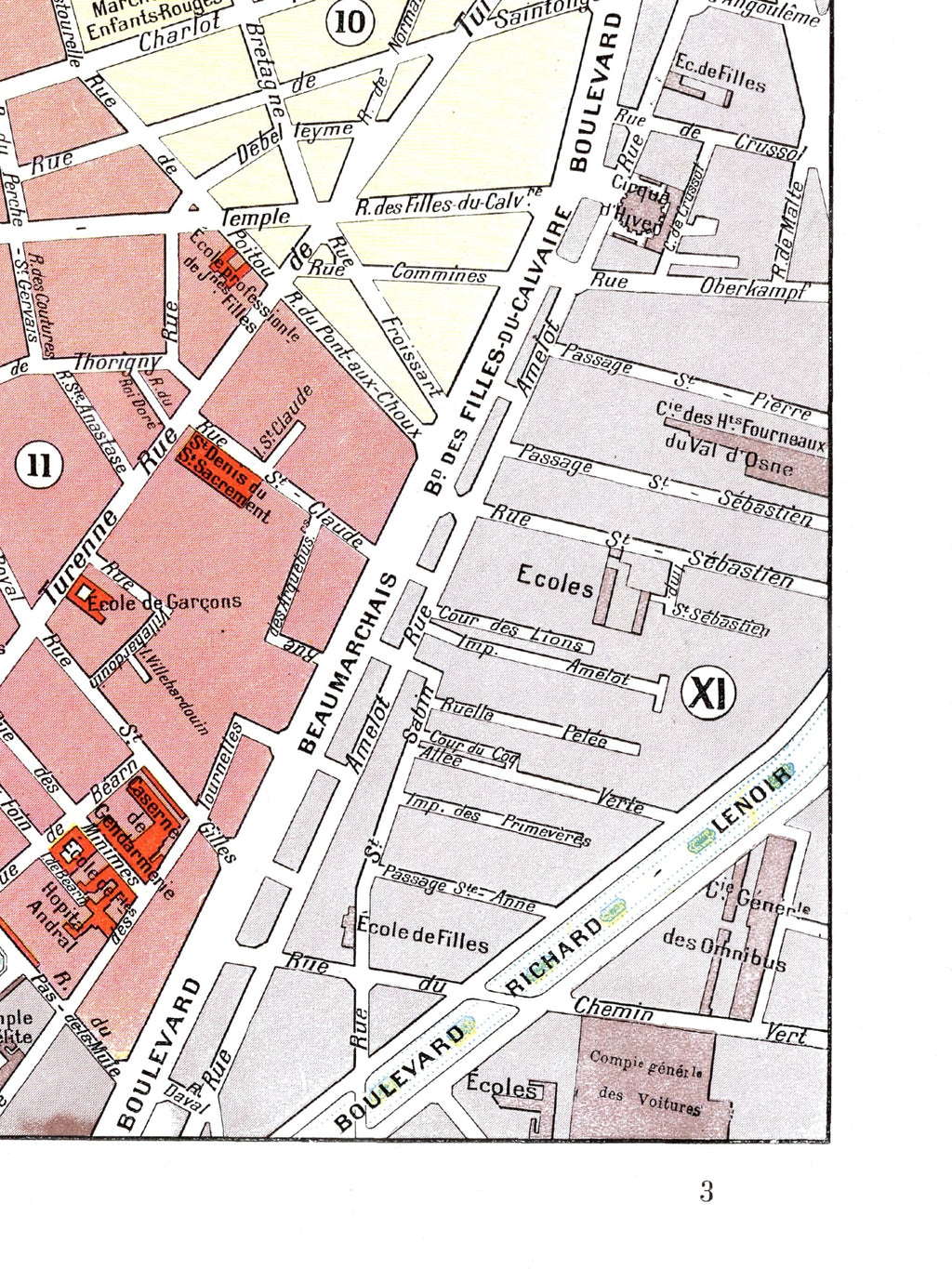 Paris | 1900 | 03. Arrondissement | Vintage Map