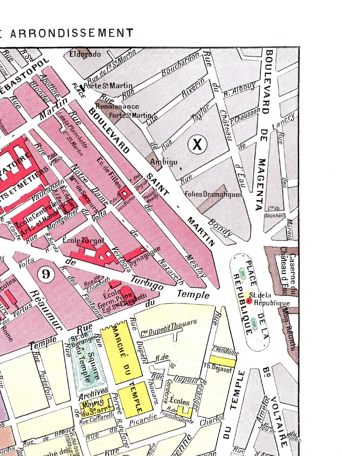 Paris | 1900 | 03. Arrondissement | Vintage Map