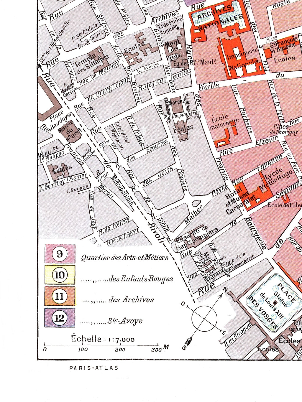Paris | 1900 | 03. Arrondissement | Vintage Map