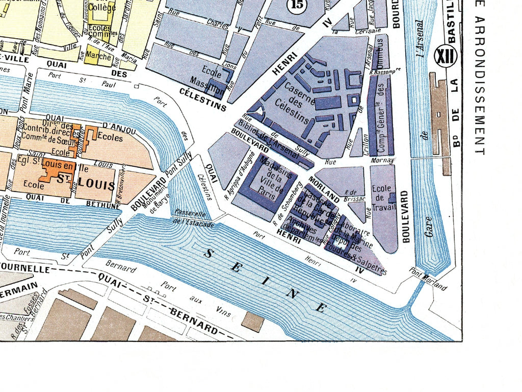 Paris | 1900 | 04. Arrondissement | Vintage Map