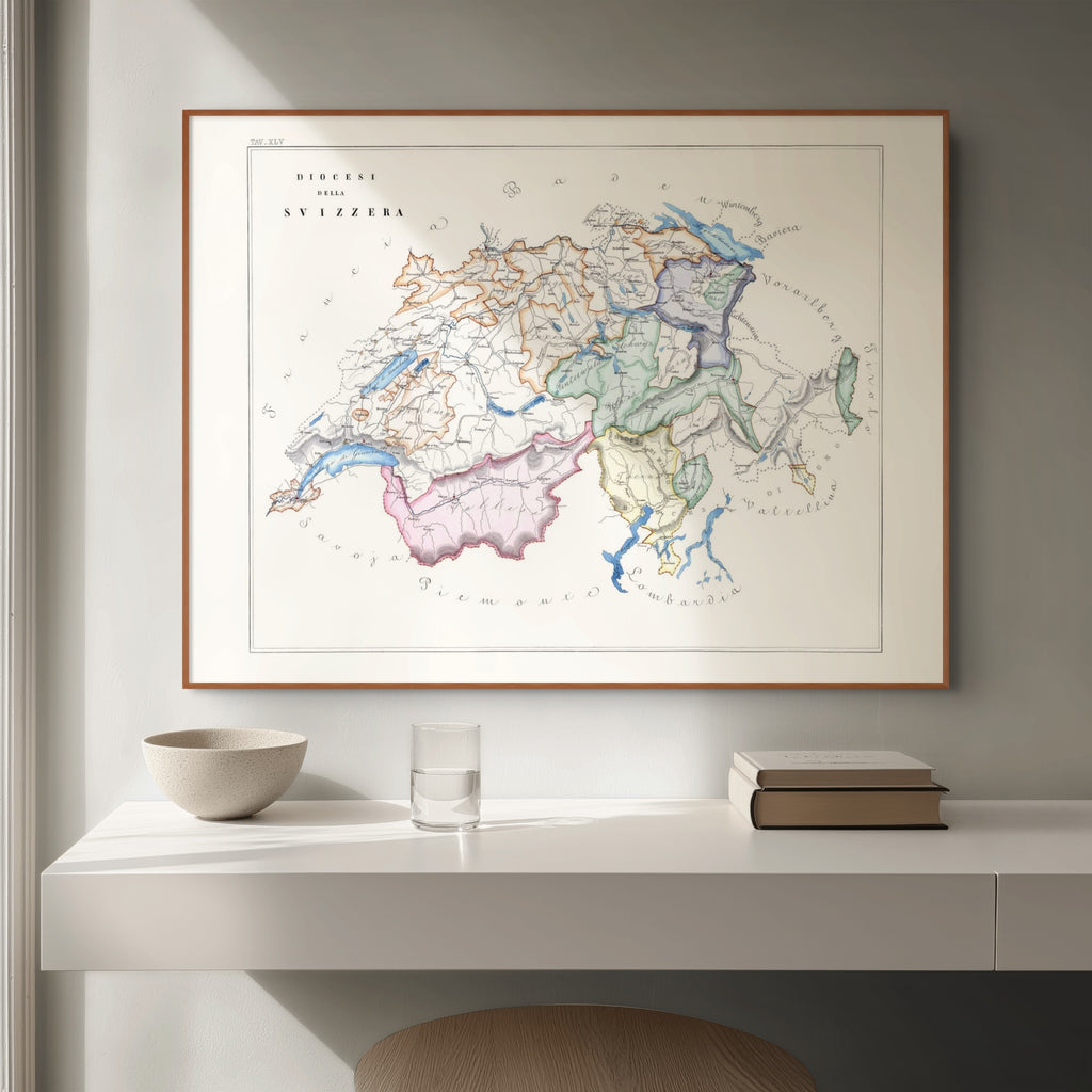 Kirchenatlas | Schweiz | Vintage Map