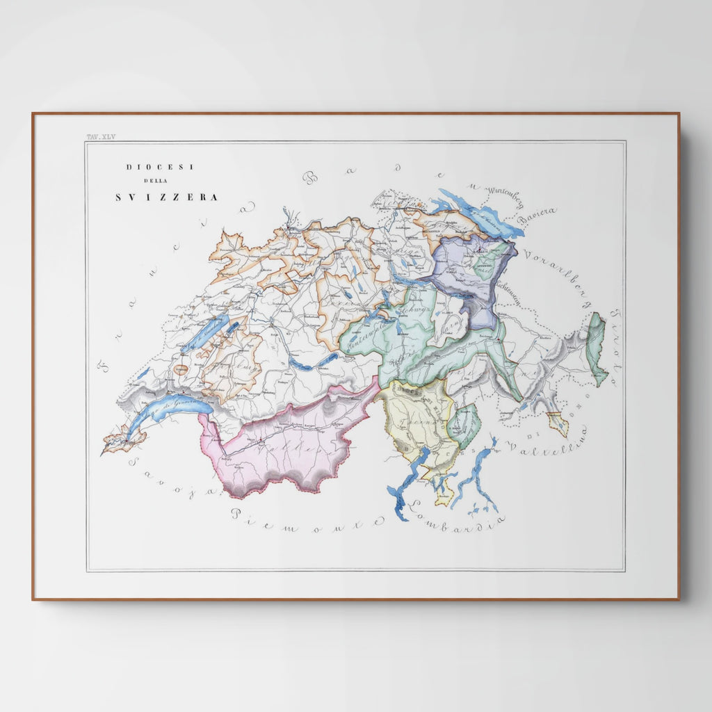 Kirchenatlas | Schweiz | Vintage Map