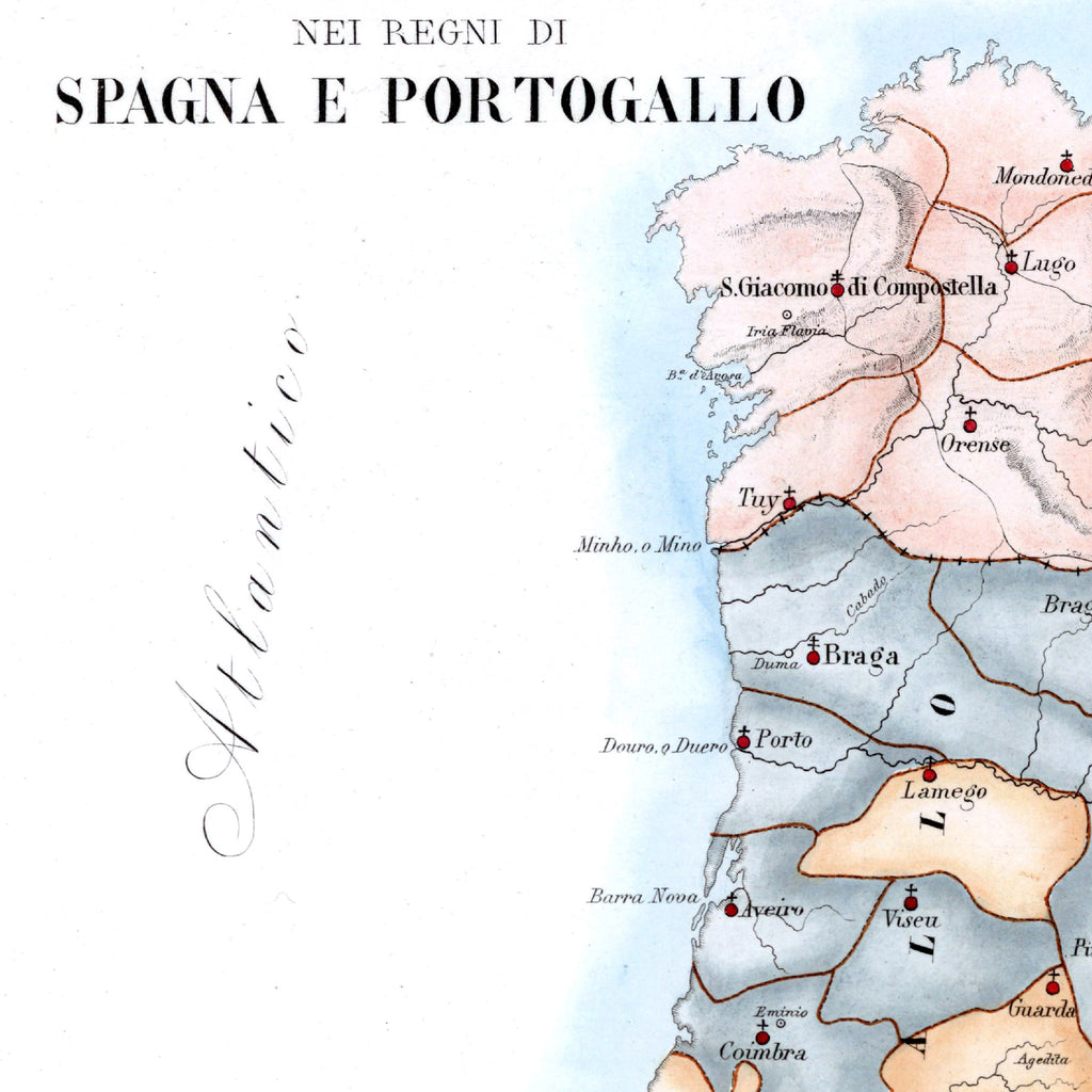 Kirchenatlas | Spanien | Portugal | Vintage Map