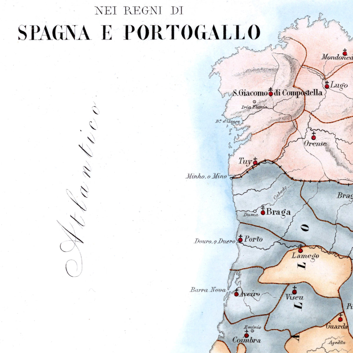 Kirchenatlas | Spanien | Portugal | Vintage Map