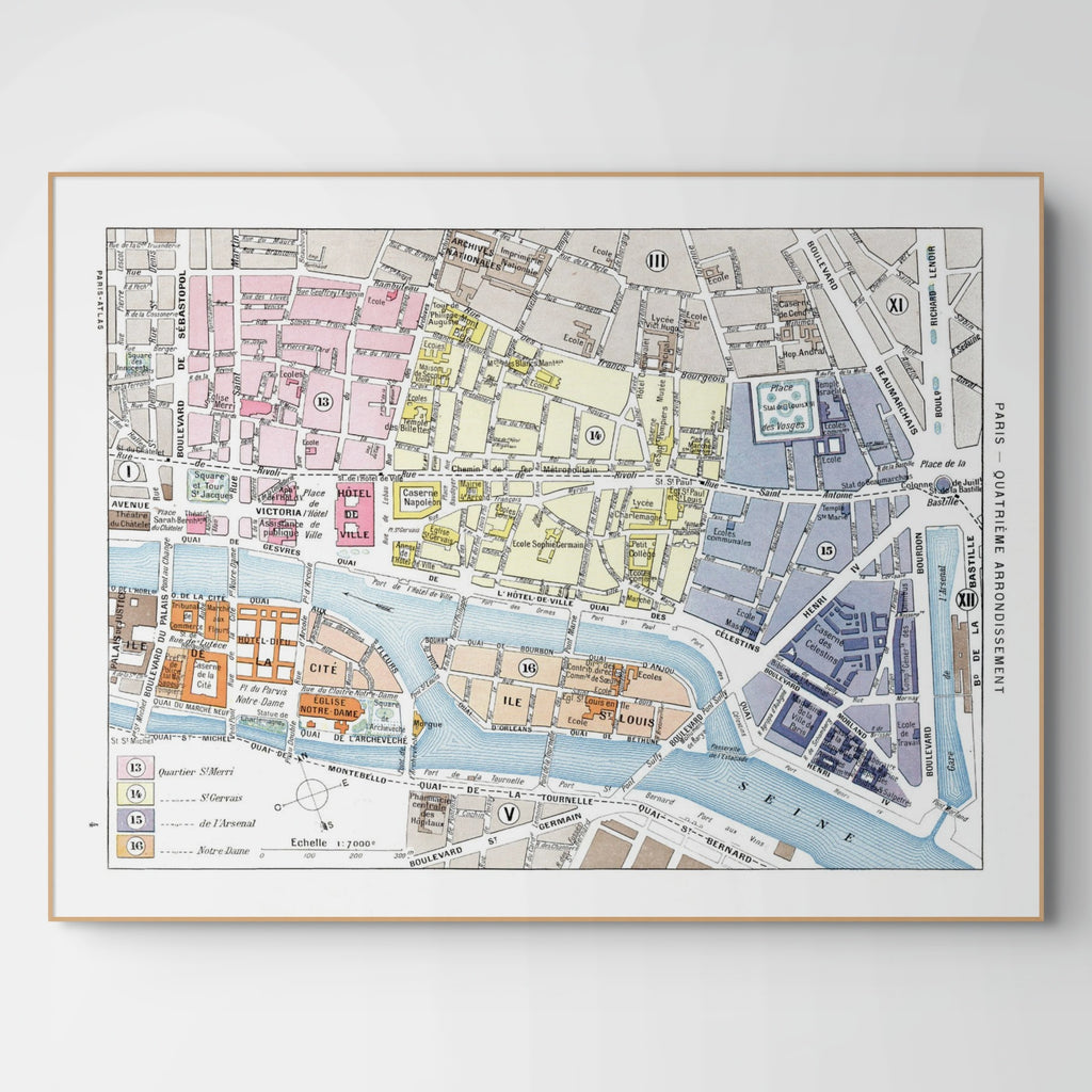 Paris | 1900 | 04. Arrondissement | Vintage Map