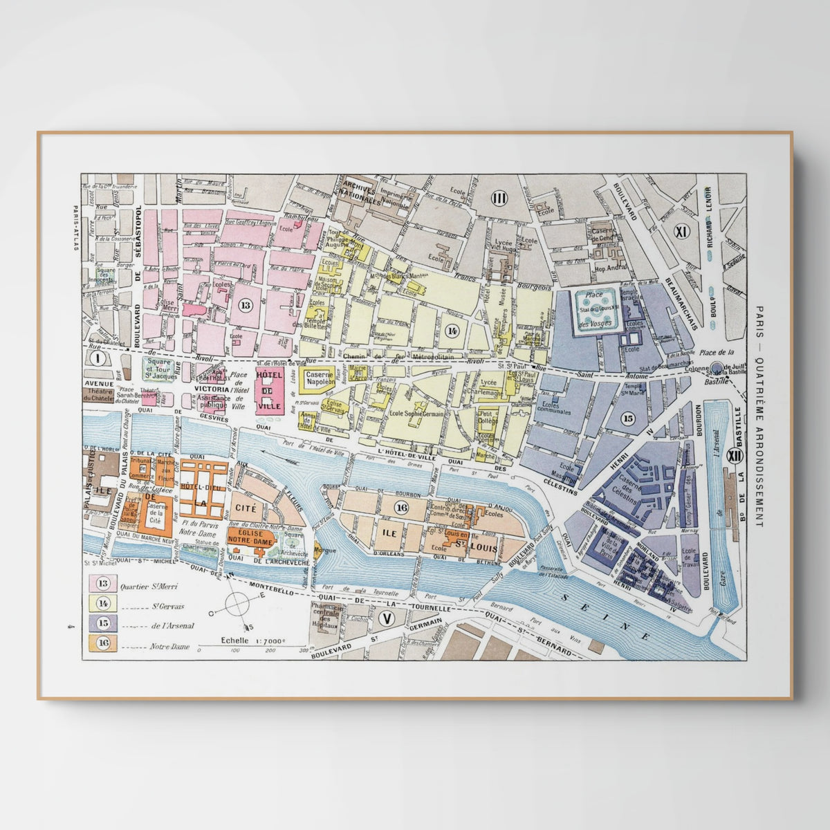 Paris | 1900 | 04. Arrondissement | Vintage Map