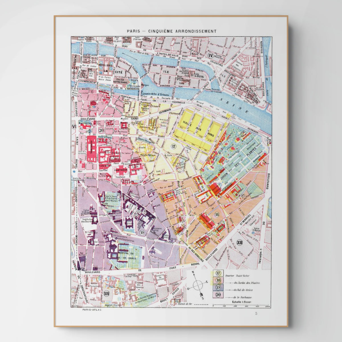 Paris | 1900 | 05. Arrondissement | Vintage Map