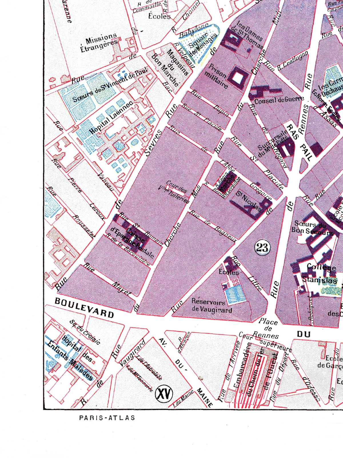 Paris | 1900 | 06. Arrondissement | Vintage Map