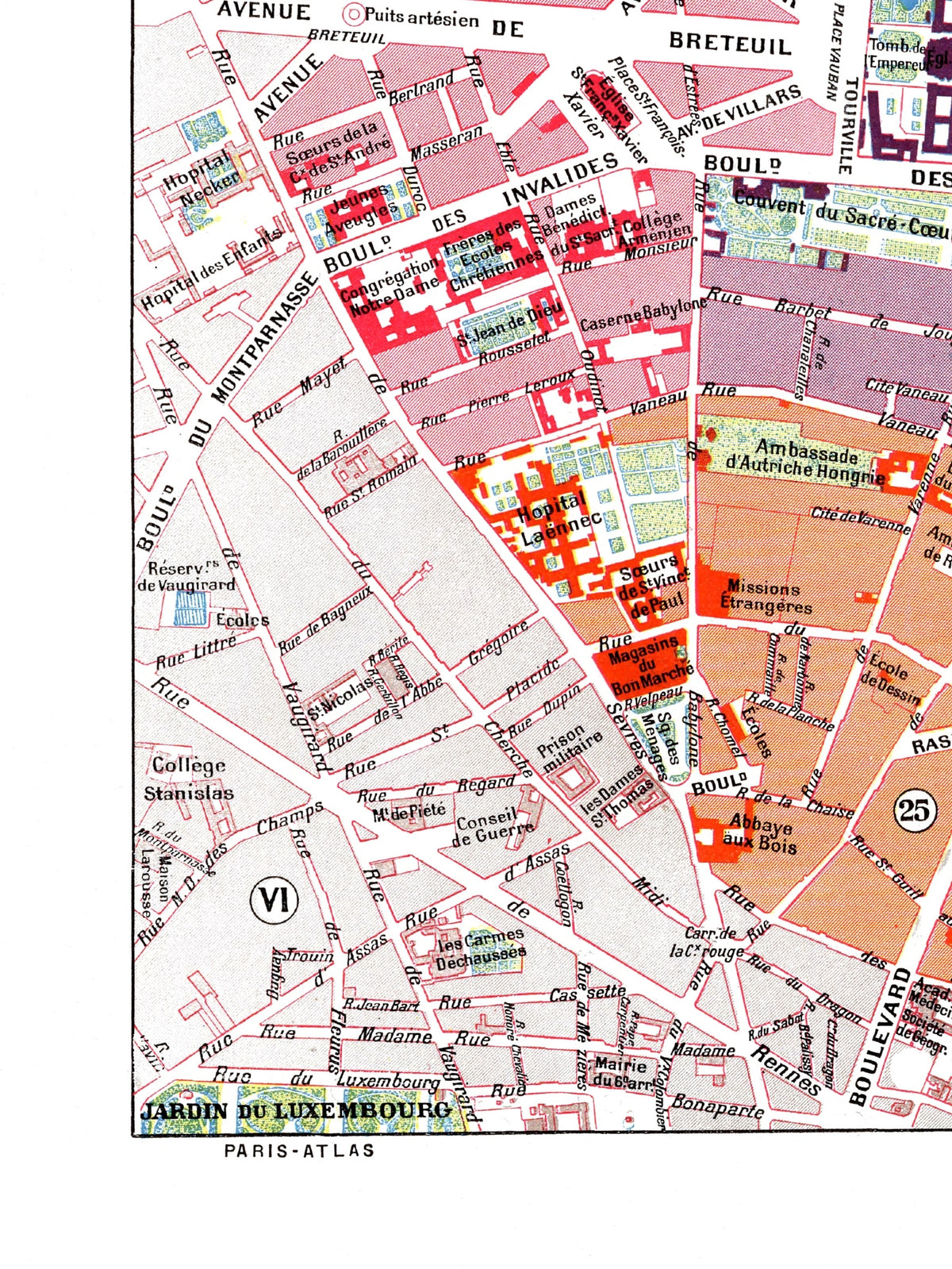 Paris | 1900 | 07. Arrondissement | Vintage Map