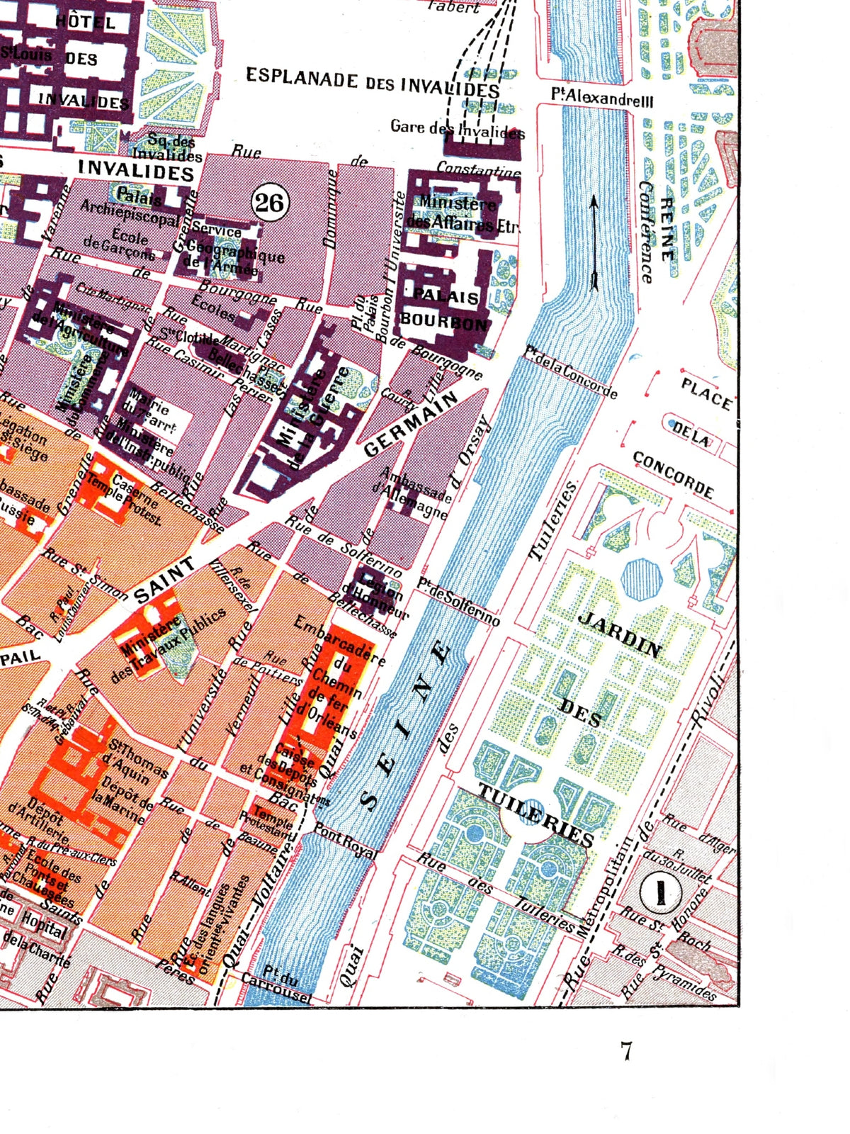 Paris | 1900 | 07. Arrondissement | Vintage Map
