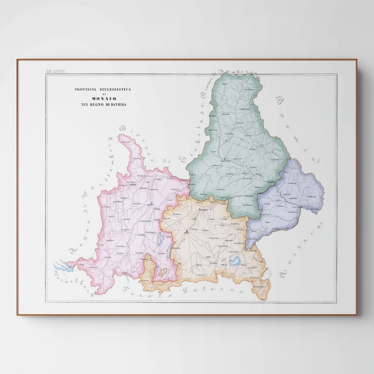 Kirchenatlas | München | Freising | Deutschland | Vintage Map