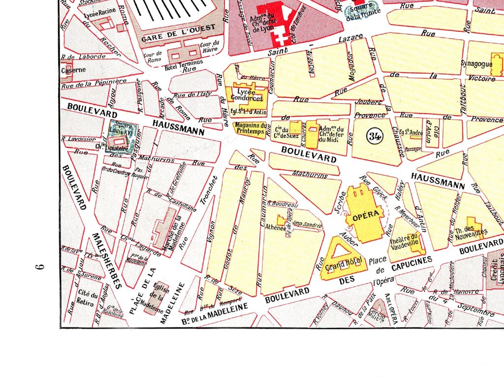 Paris | 1900 | 09. Arrondissement | Vintage Map