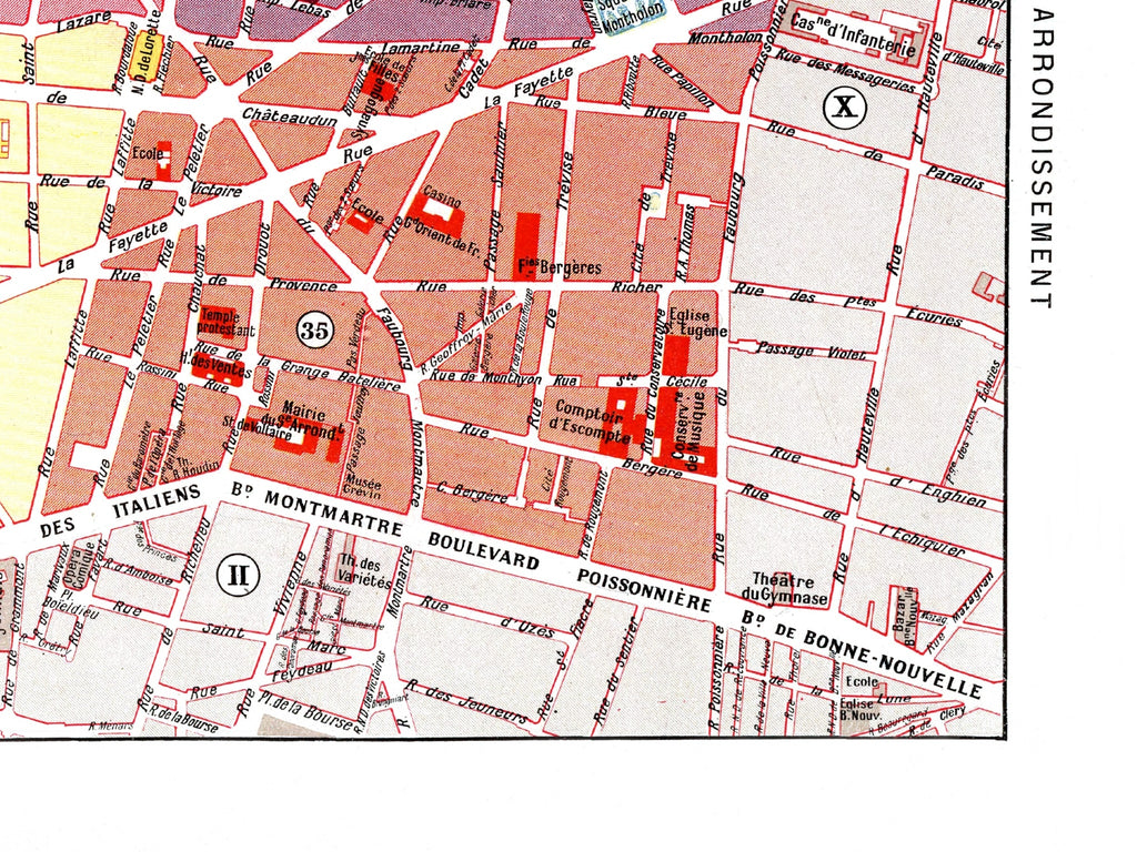 Paris | 1900 | 09. Arrondissement | Vintage Map