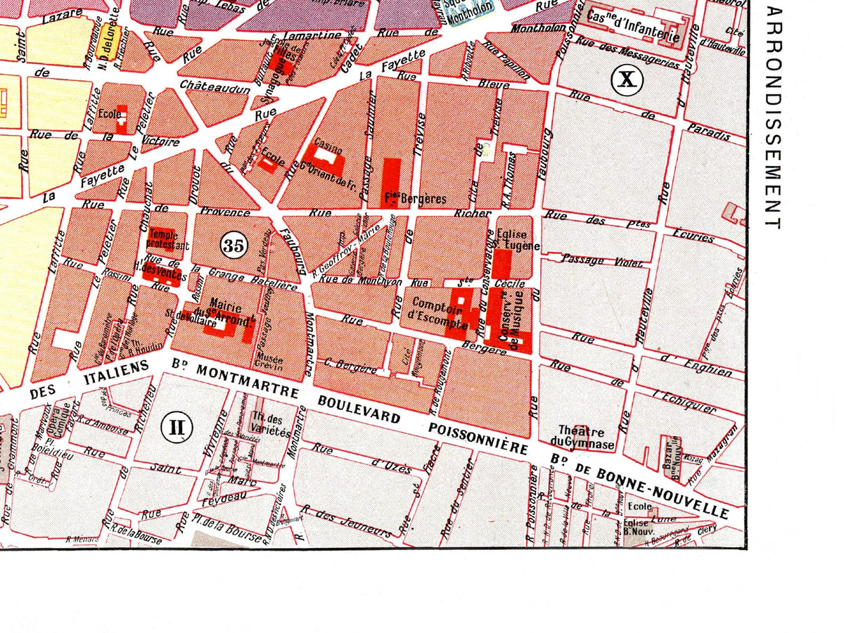 Paris | 1900 | 09. Arrondissement | Vintage Map
