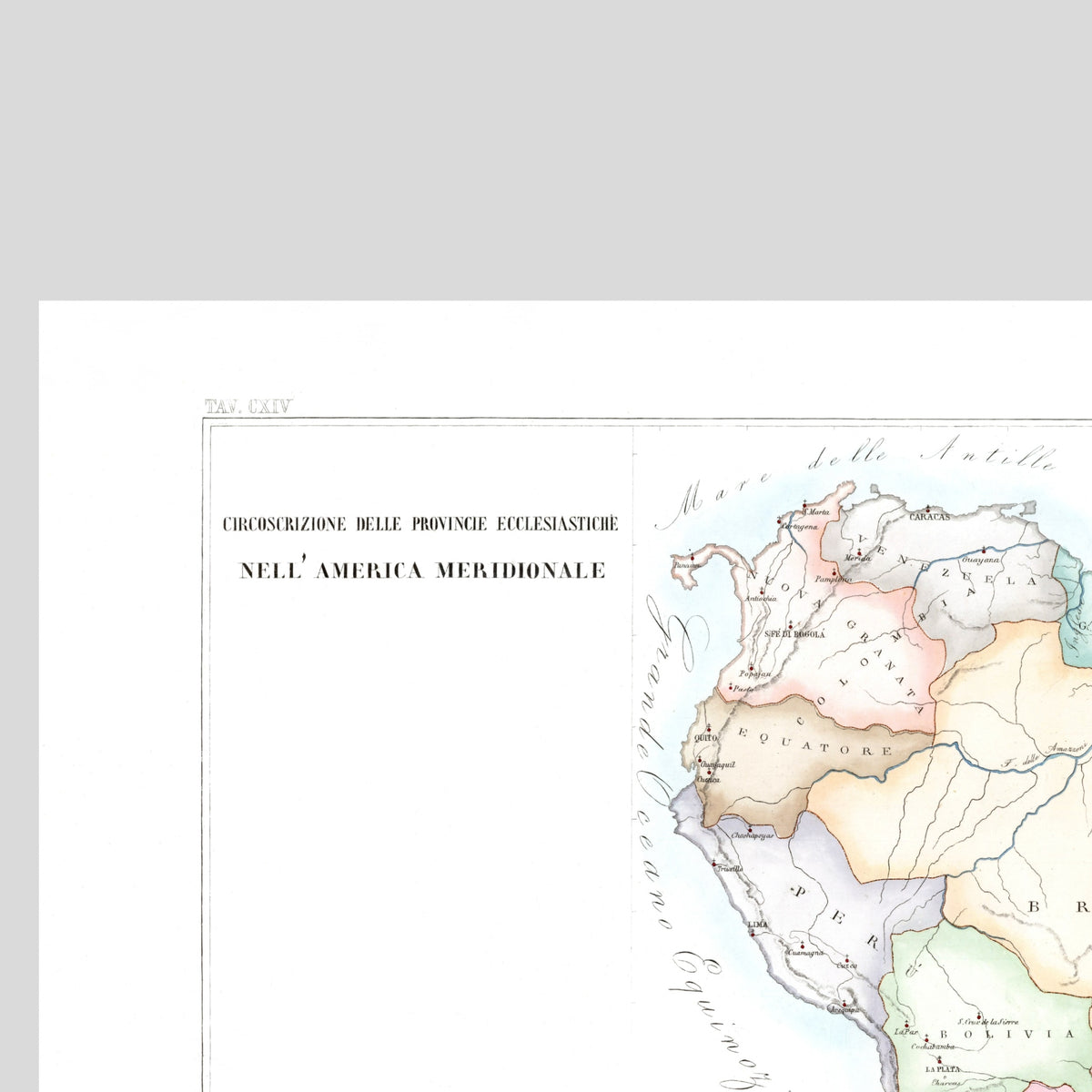 Kirchenatlas | Süd-Amerika | Vintage Map