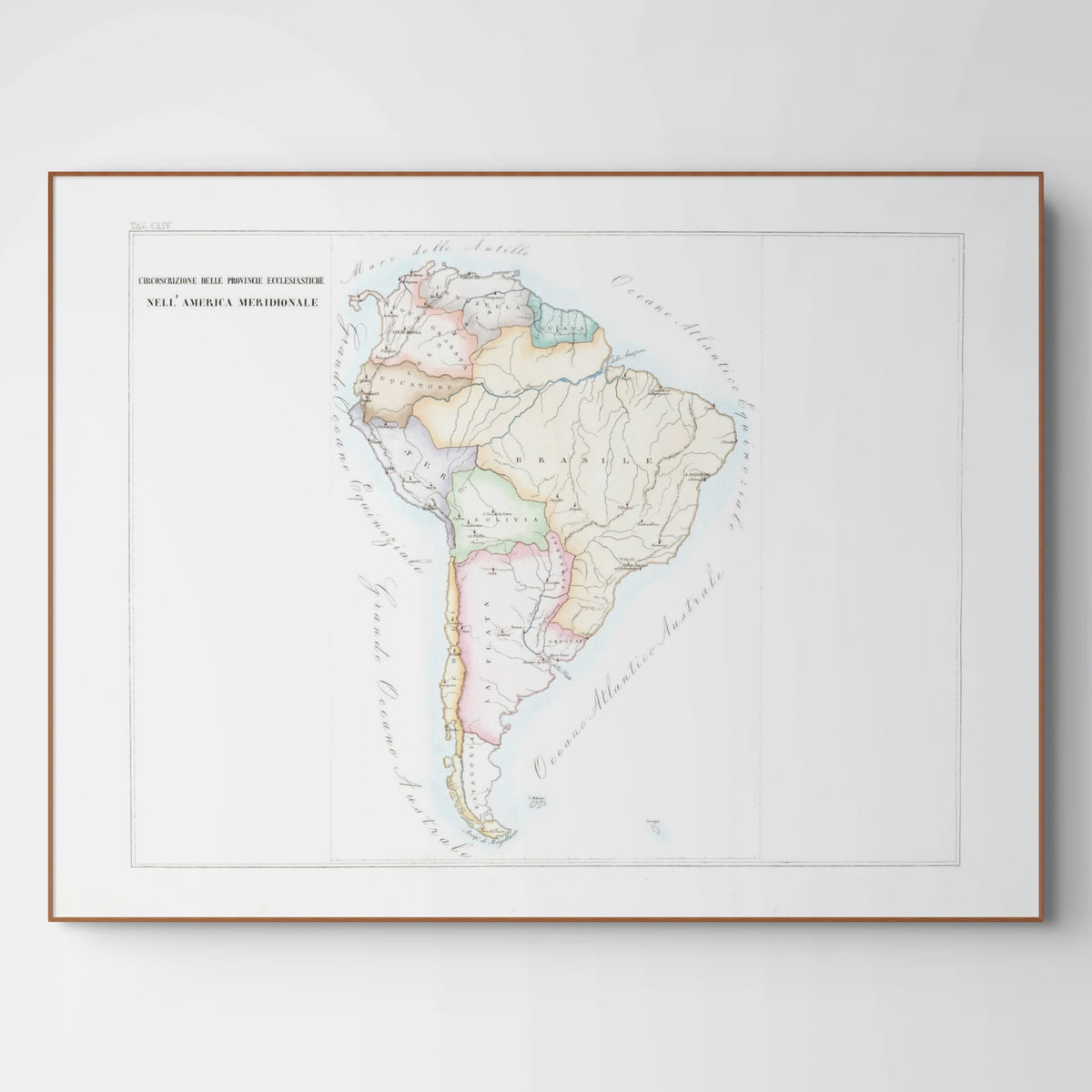 Kirchenatlas | Süd-Amerika | Vintage Map