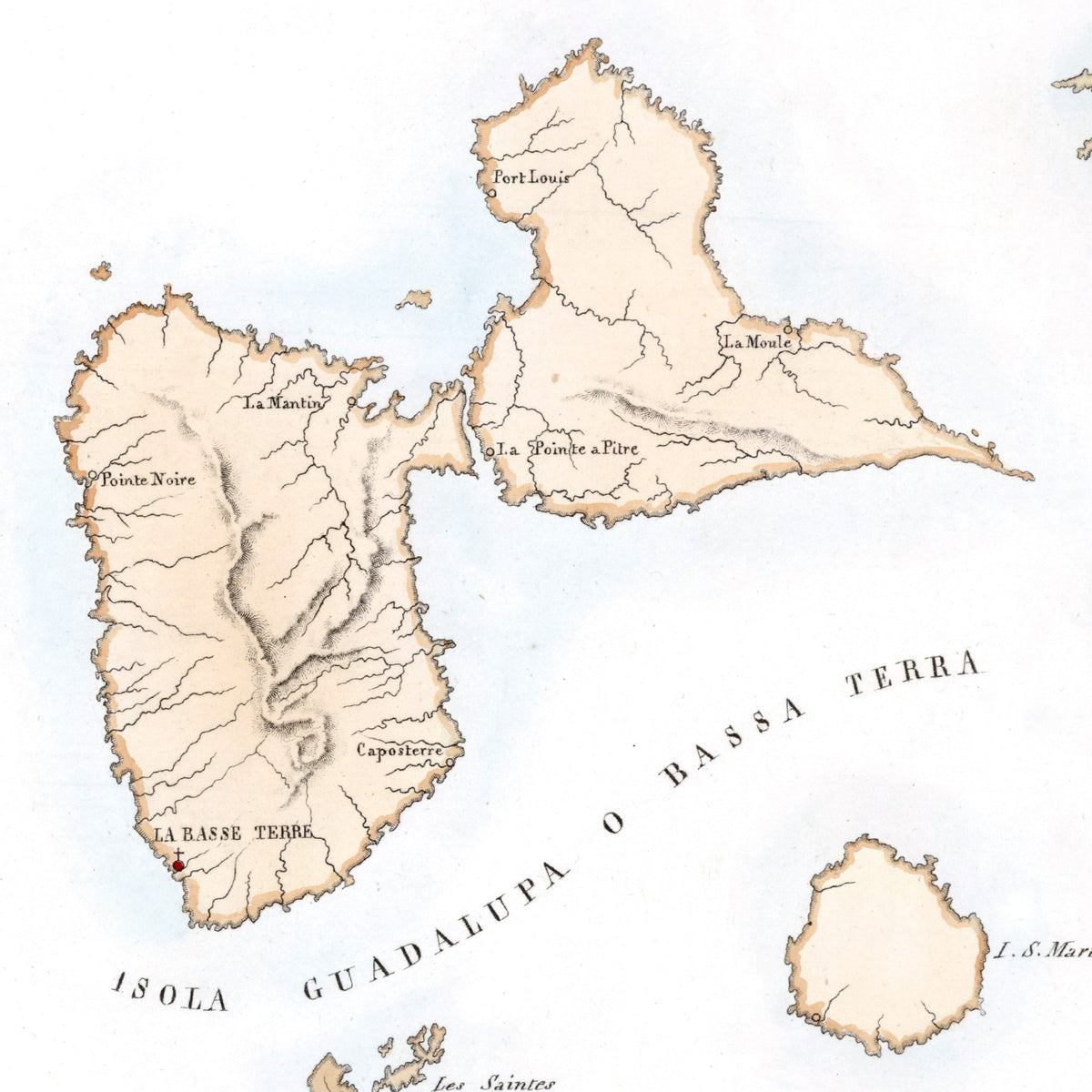 Kirchenatlas | Martinique | Guadeloupe | Vintage Map