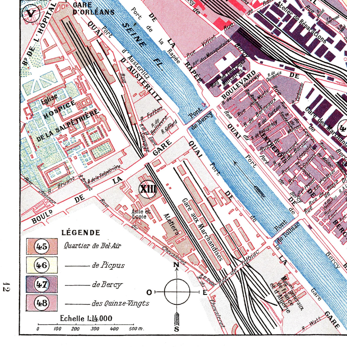Paris | 1900 | 12. Arrondissement | Vintage Map