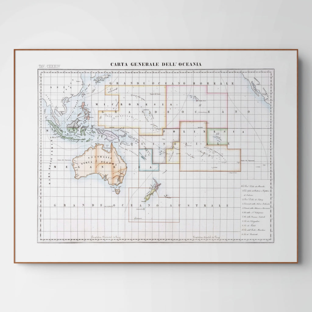 Kirchenatlas | Australien | Ozeanien | Vintage Map