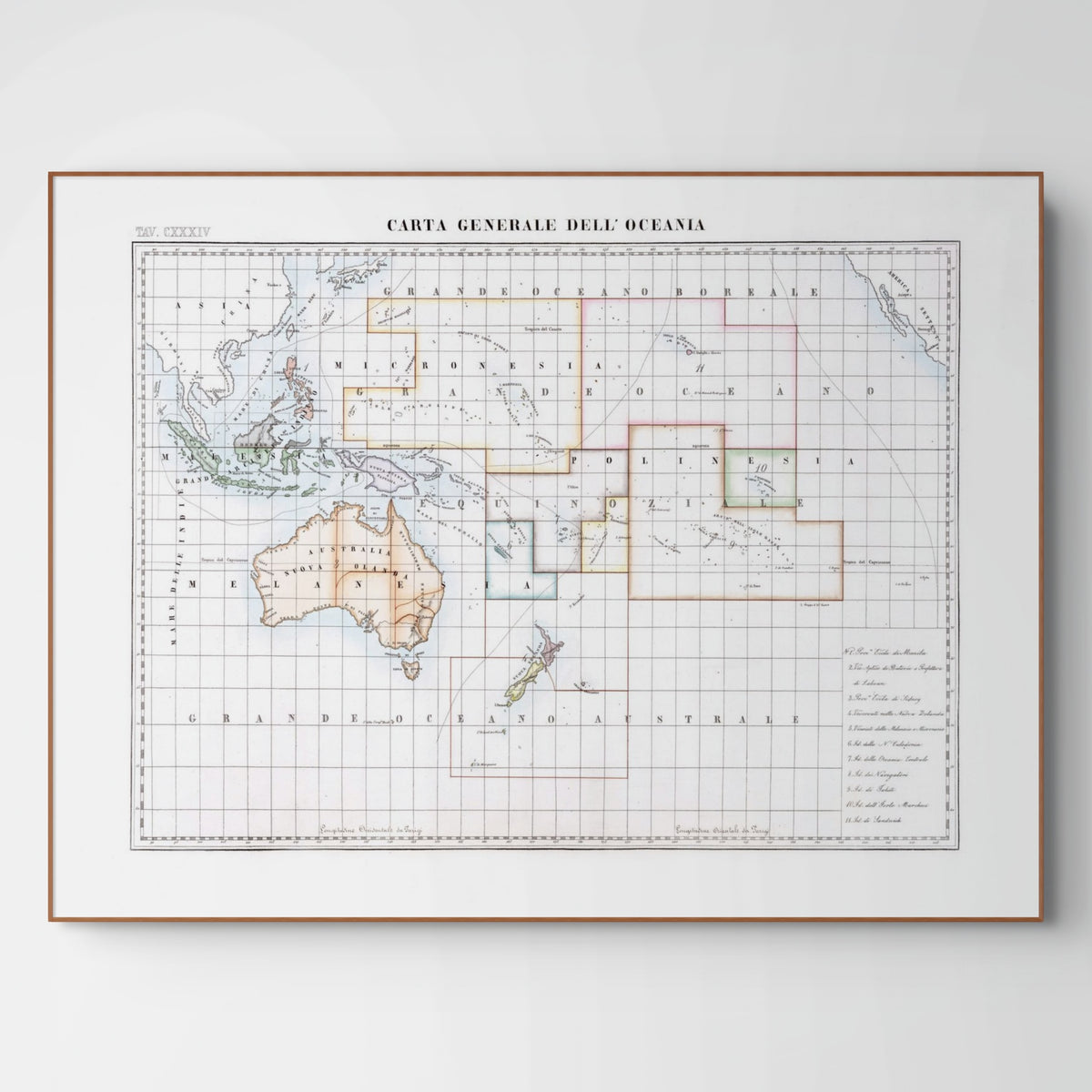 Kirchenatlas | Australien | Ozeanien | Vintage Map