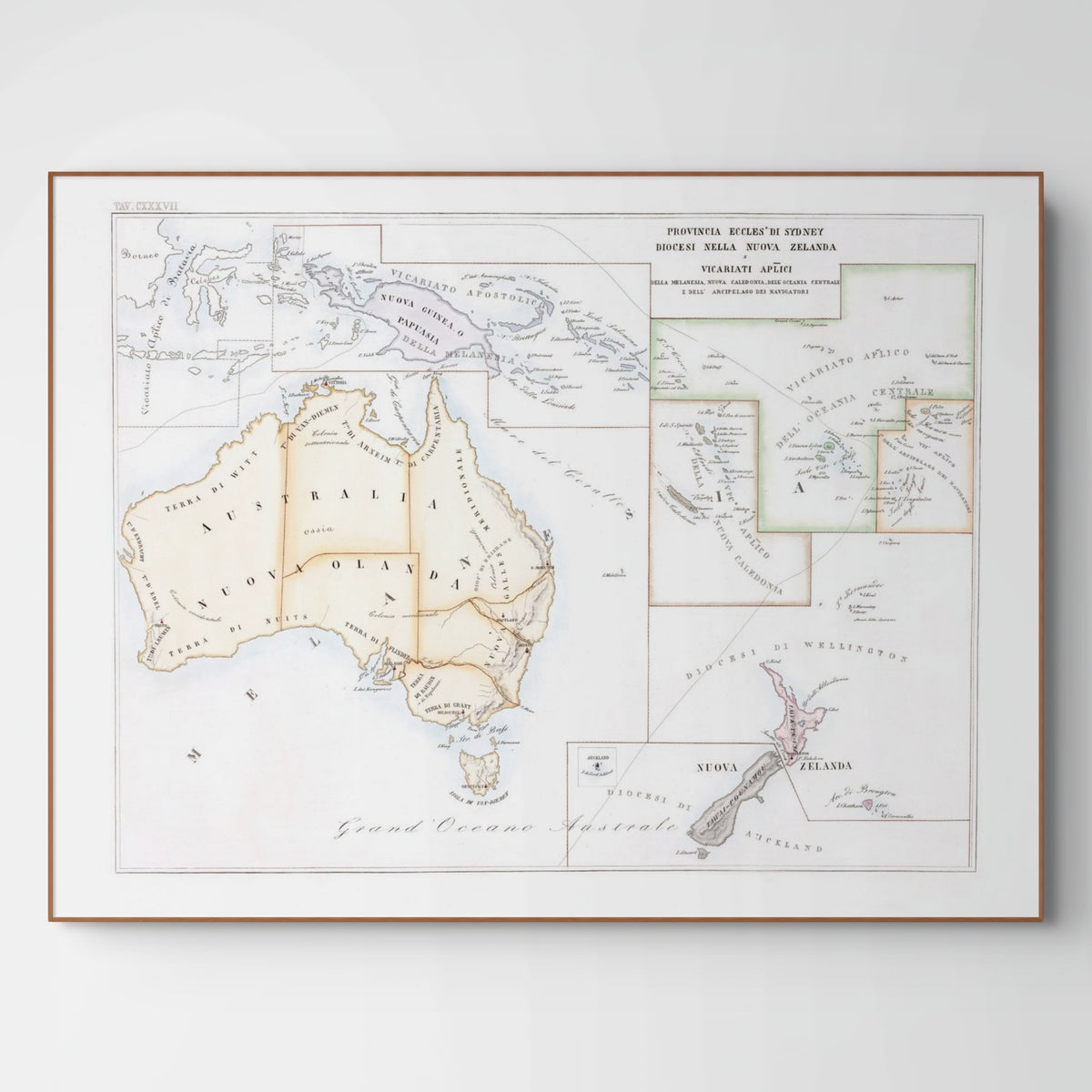 Kirchenatlas | Australien | Vintage Map