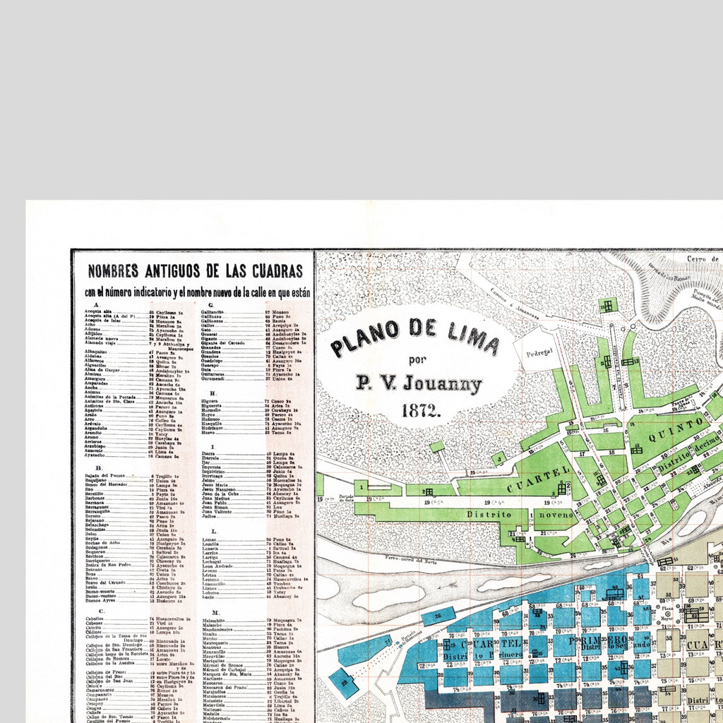 Lima | Stadtplan | Vintage Map