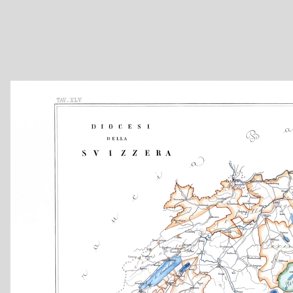 Kirchenatlas | Schweiz | Vintage Map