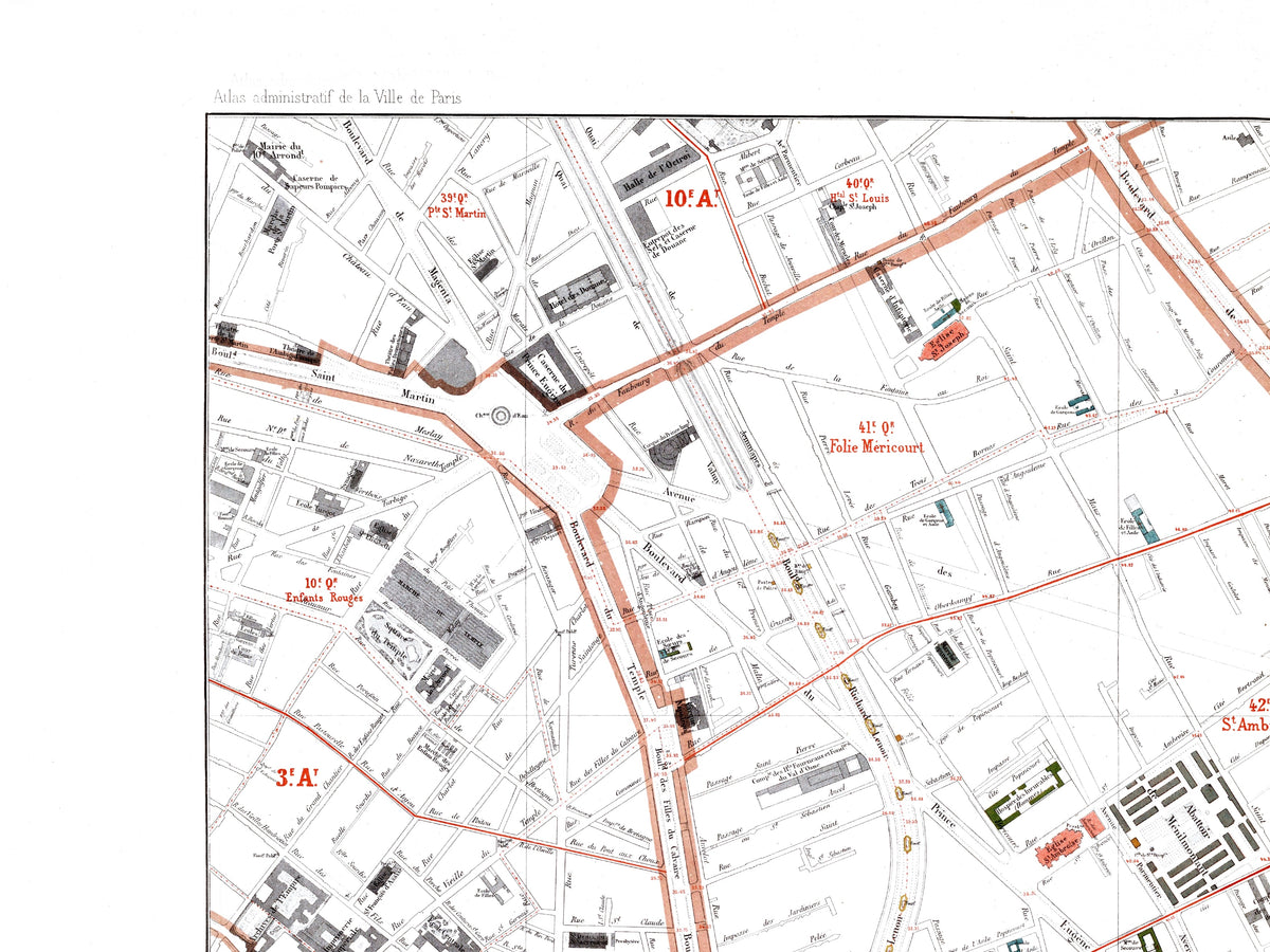 Haussmann | Paris | 11. Arrondissement | Vintage Map