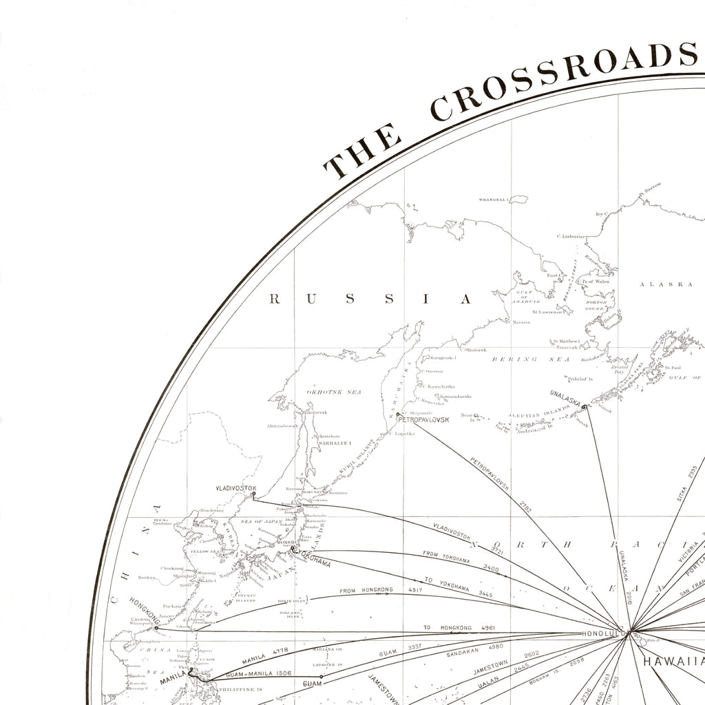 Crossroads of the Pacific | Historische Pazifikkarte | 1906