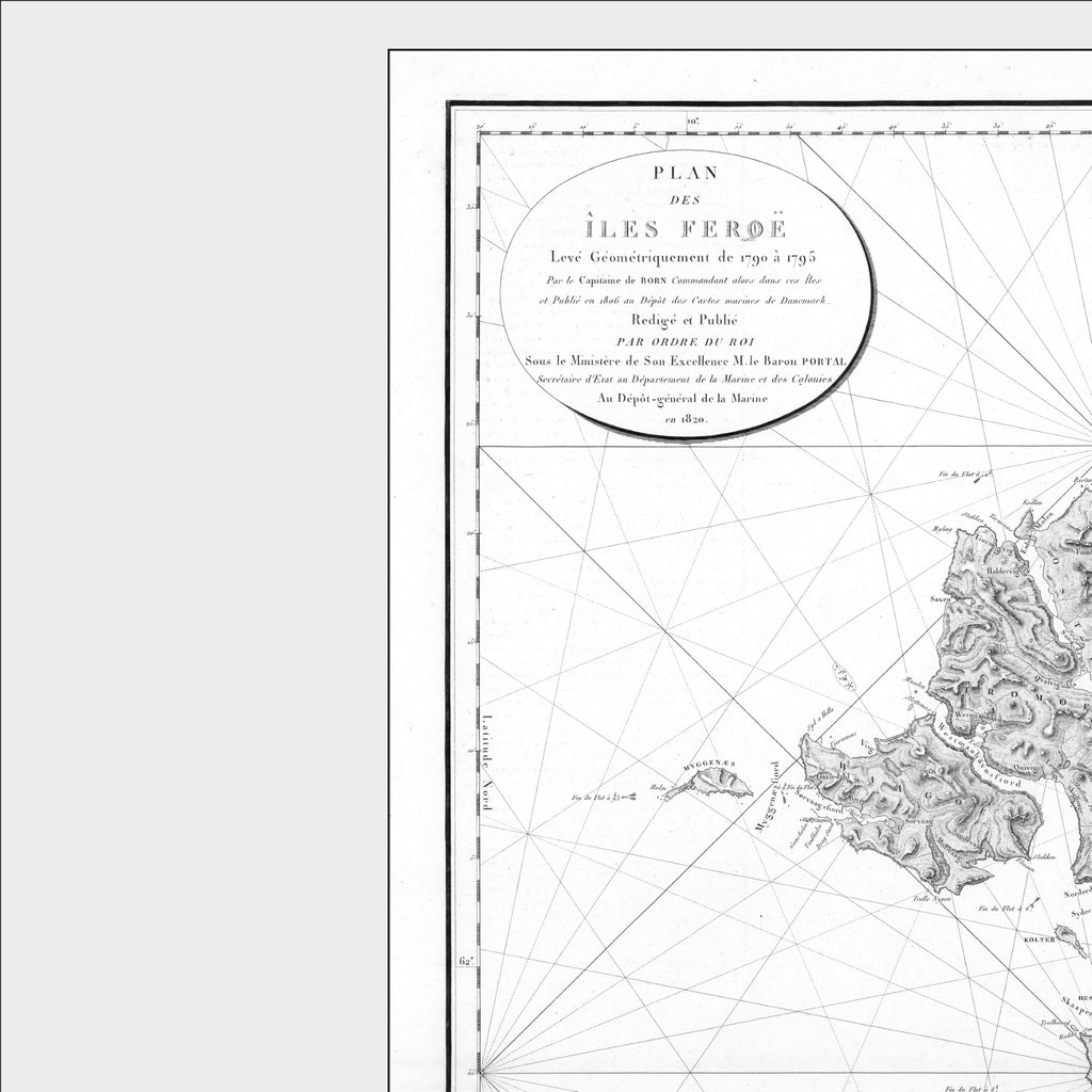 Faroer Inseln | Karte von 1820