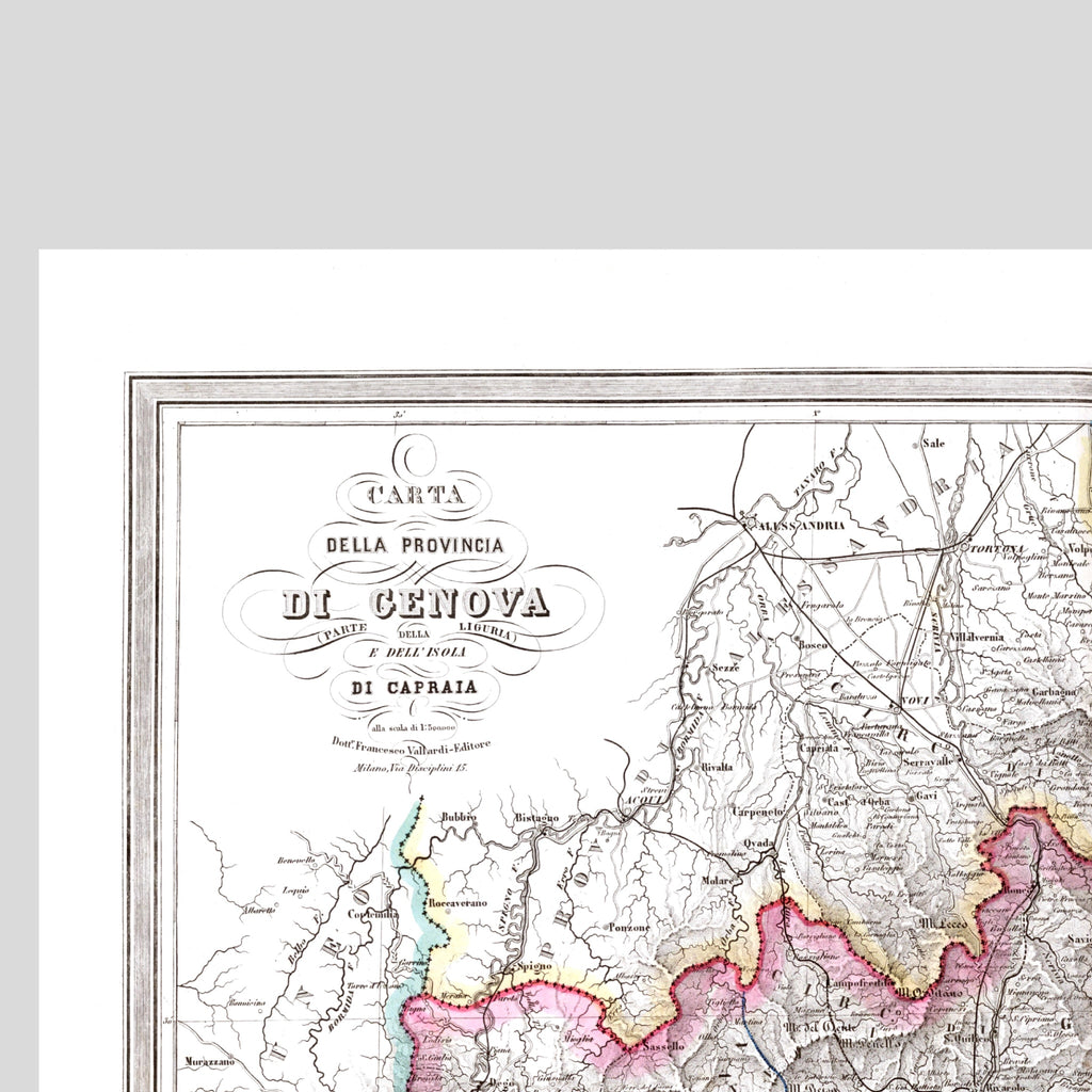 Genua | Italien | Landkarte von 1895