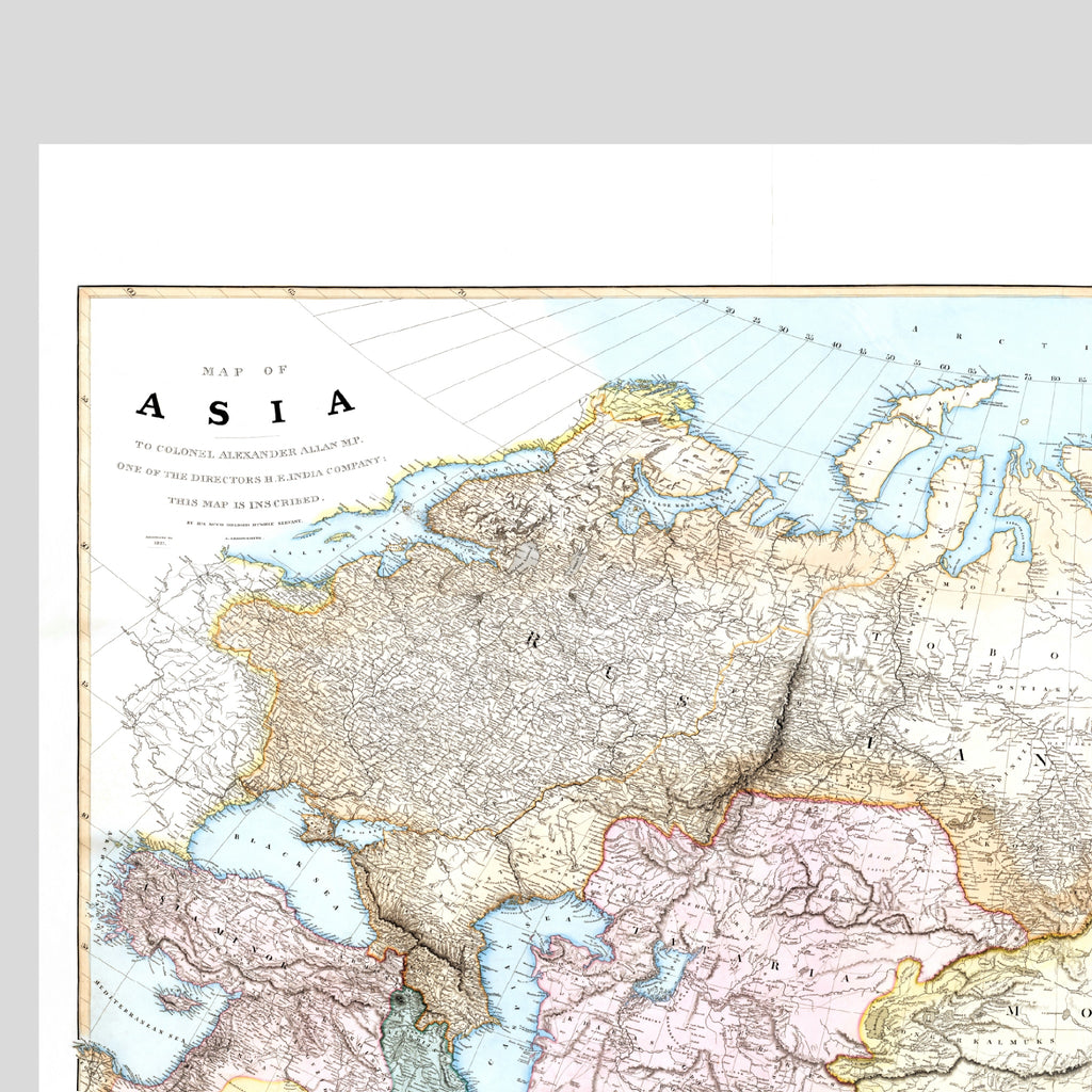 Asien  | 1827 | Vintage Map