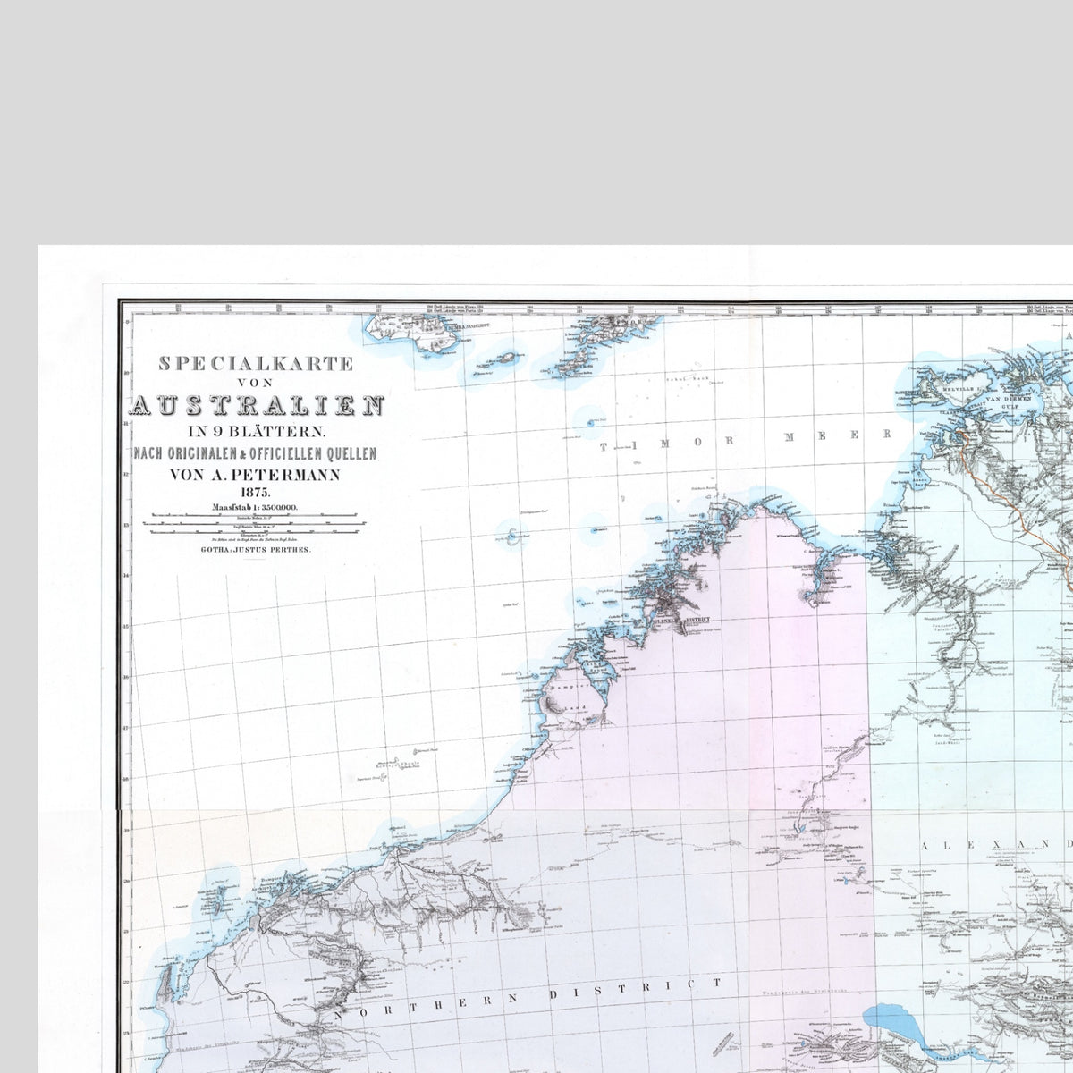 Australien | Landkarte | 1875 | Vintage Map