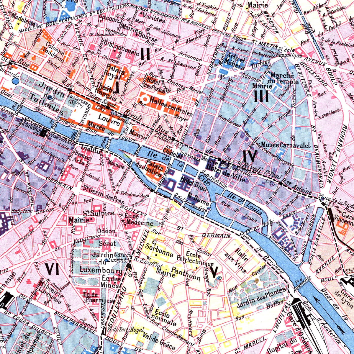 Paris | 1900 | Übersichtskarte | Vintage Map