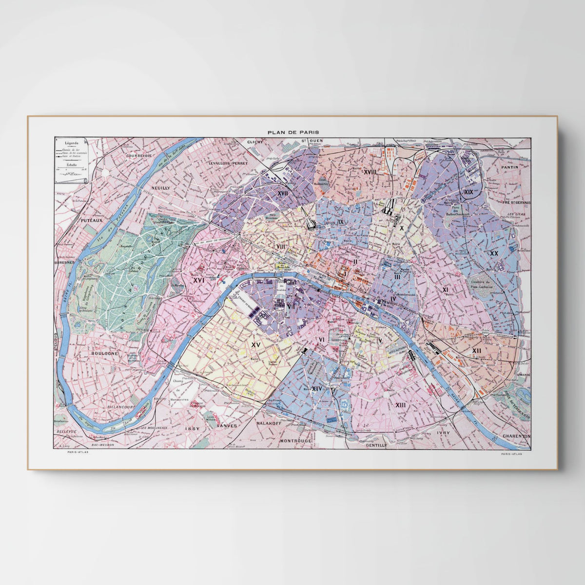 Paris | 1900 | Übersichtskarte | Vintage Map