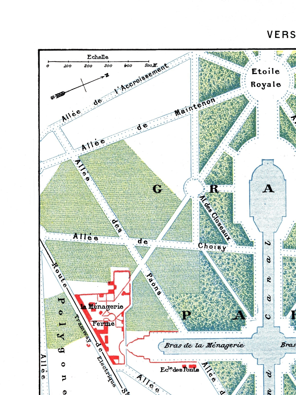 Paris | 1900 | Versailles | Vintage Map