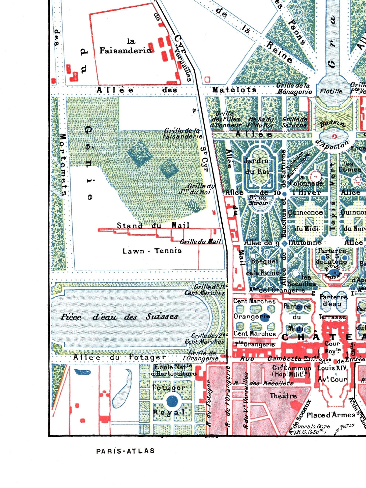 Paris | 1900 | Versailles | Vintage Map
