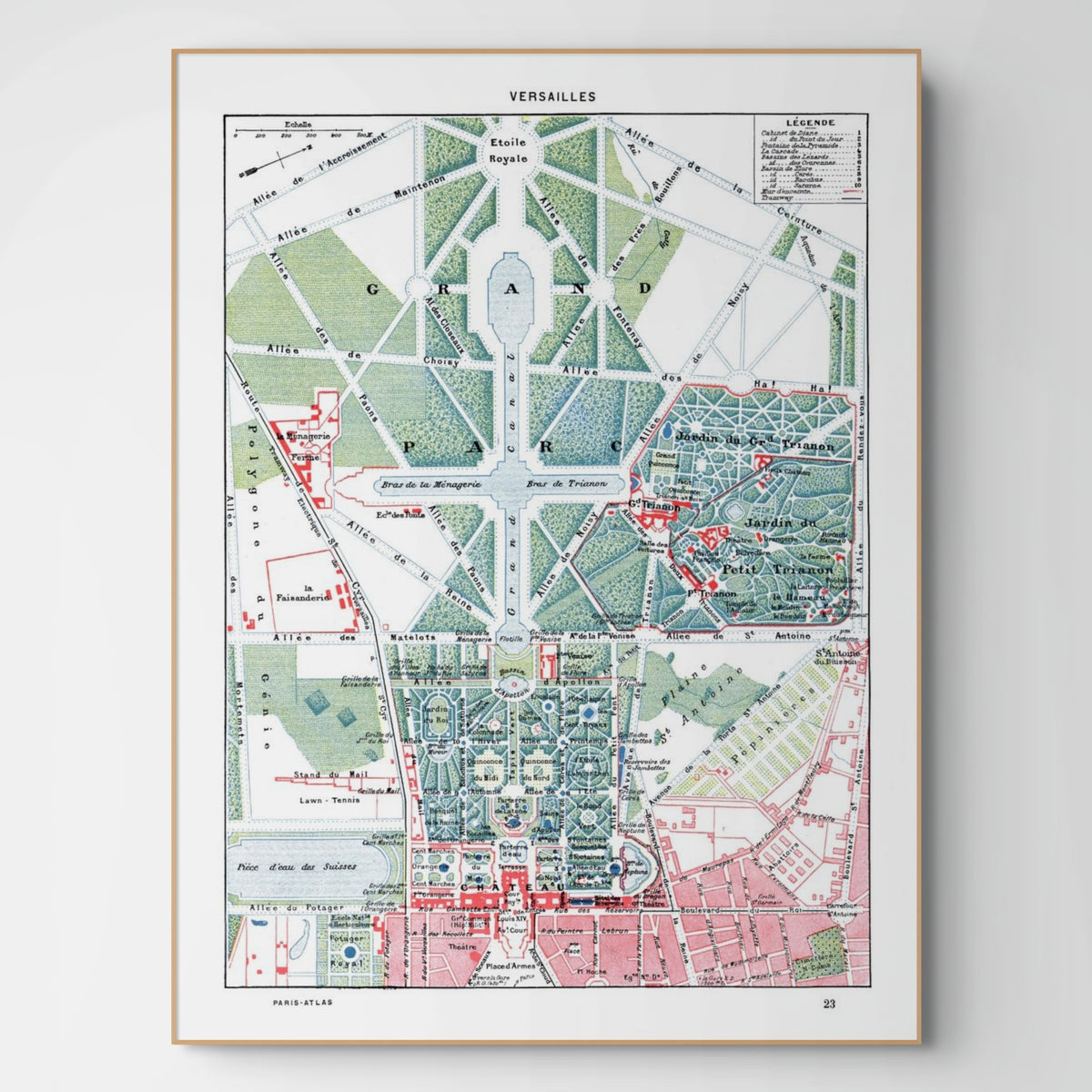 Paris | 1900 | Versailles | Vintage Map