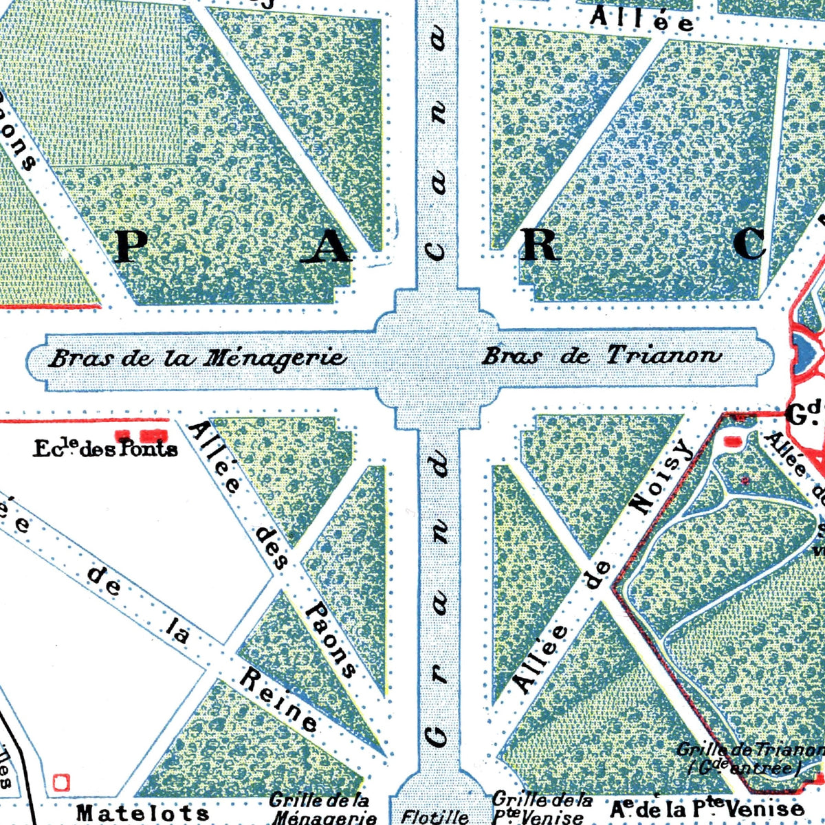 Paris | 1900 | Versailles | Vintage Map