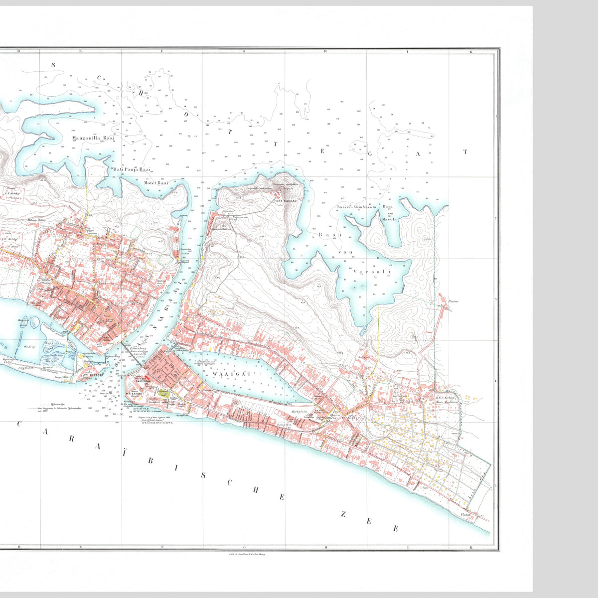 Curacao | Willemstad | Landkarte | 1912