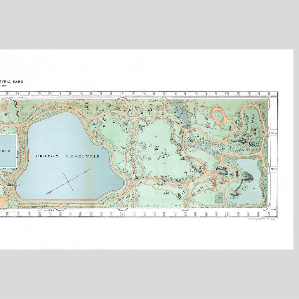 Central Park | New York | Vintage Map