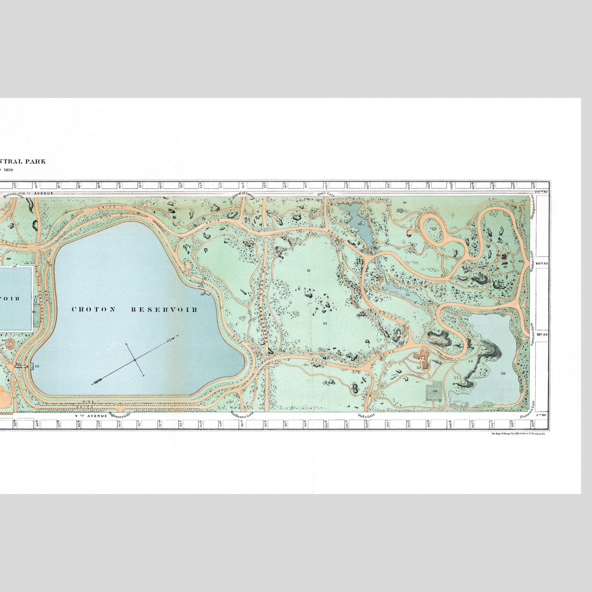 Central Park | New York | Vintage Map