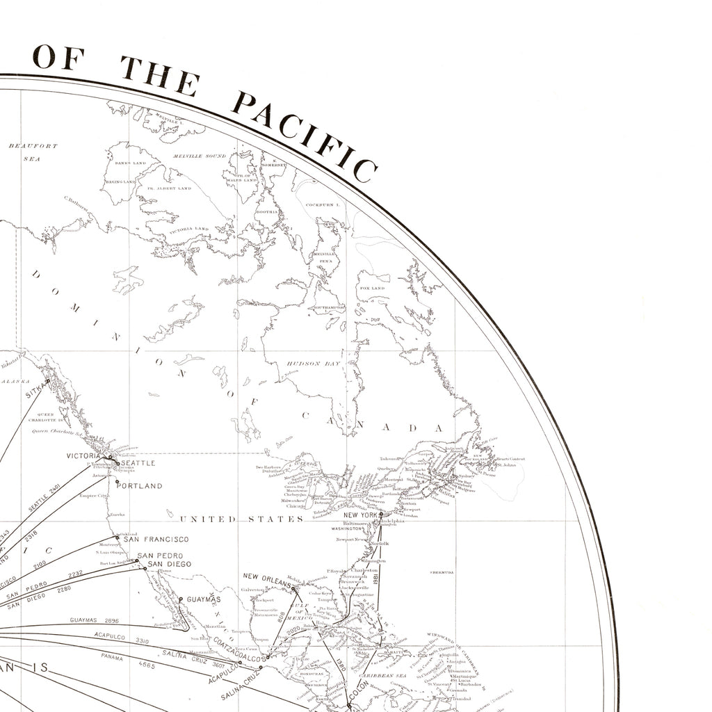 Crossroads of the Pacific | Historische Pazifikkarte | 1906